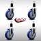 Service Caster 5'' SS Blue Poly Wheel Swivel 1-1/2'' Expanding Stem Caster Set, 4PK SCC-SSEX20S514-PPUB-BLUE-112-4 - alternate 4